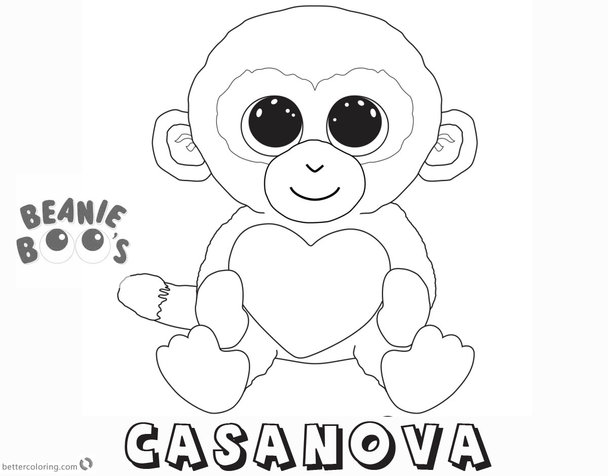 Free Beanie Boo Coloring Pages casanova Printable