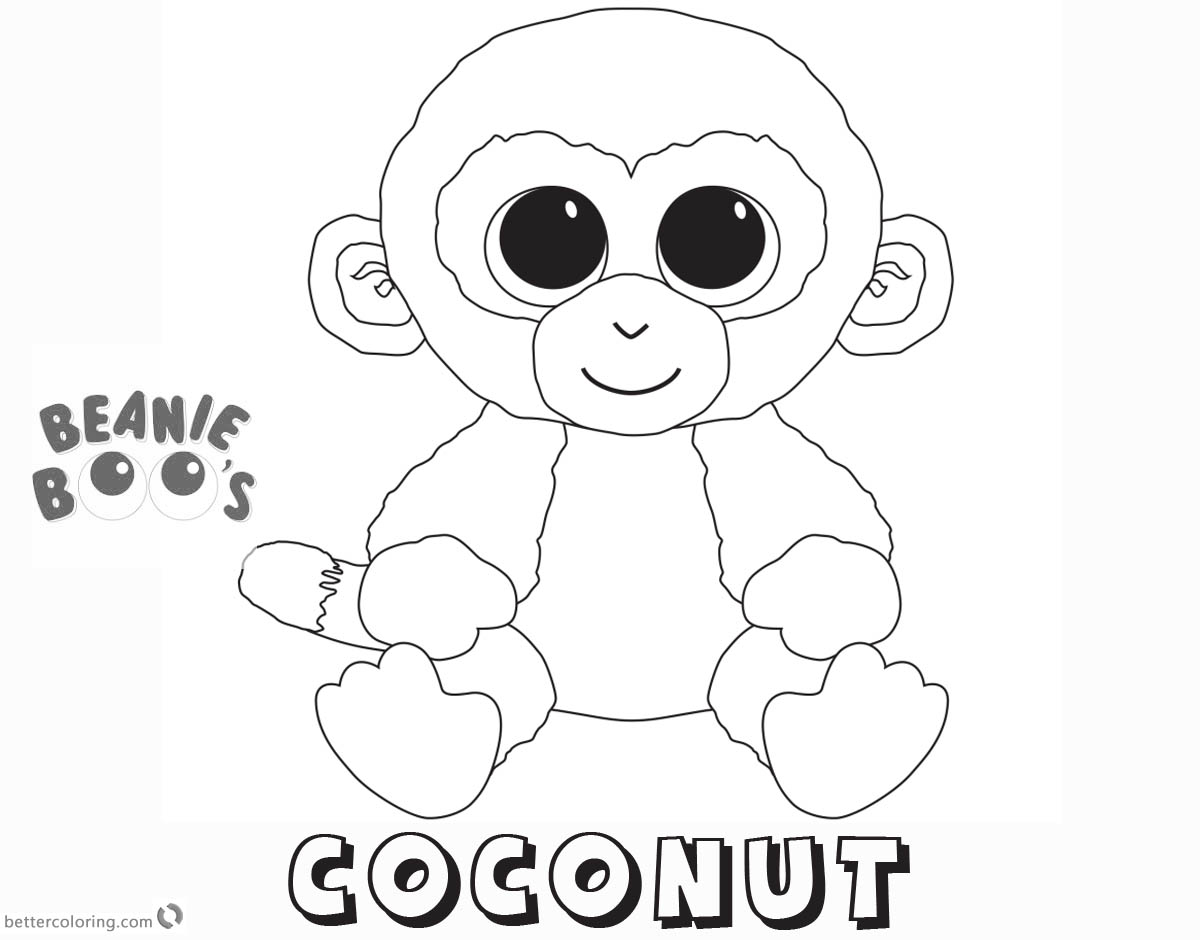 Beanie Boo Coloring pages Coconut - Free Printable Coloring Pages