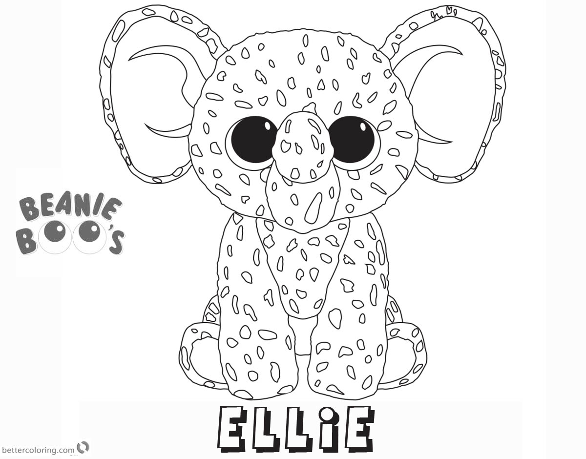 Beanie Boo Coloring pages Ellie - Free Printable Coloring Pages