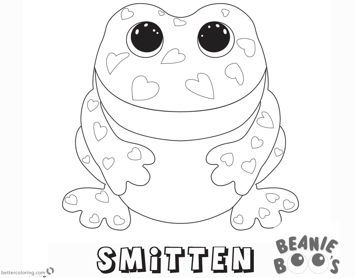 Beanie Boo Coloring pages Smitten - Free Printable Coloring Pages
