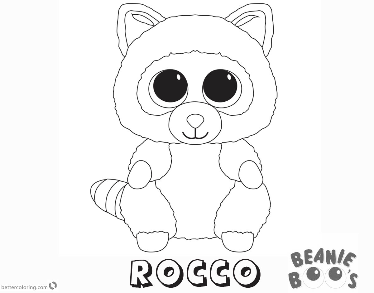 Beanie Boo Coloring pages Rocco - Free Printable Coloring Pages