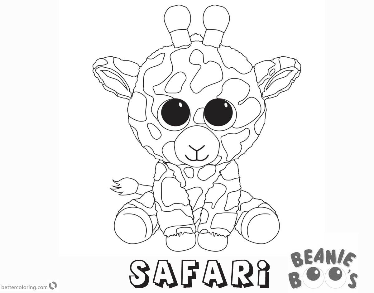 Beanie Boo Coloring pages Safari - Free Printable Coloring Pages