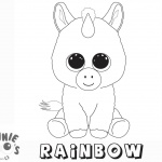 Beanie Boo Coloring pages Unicorn Rainbow