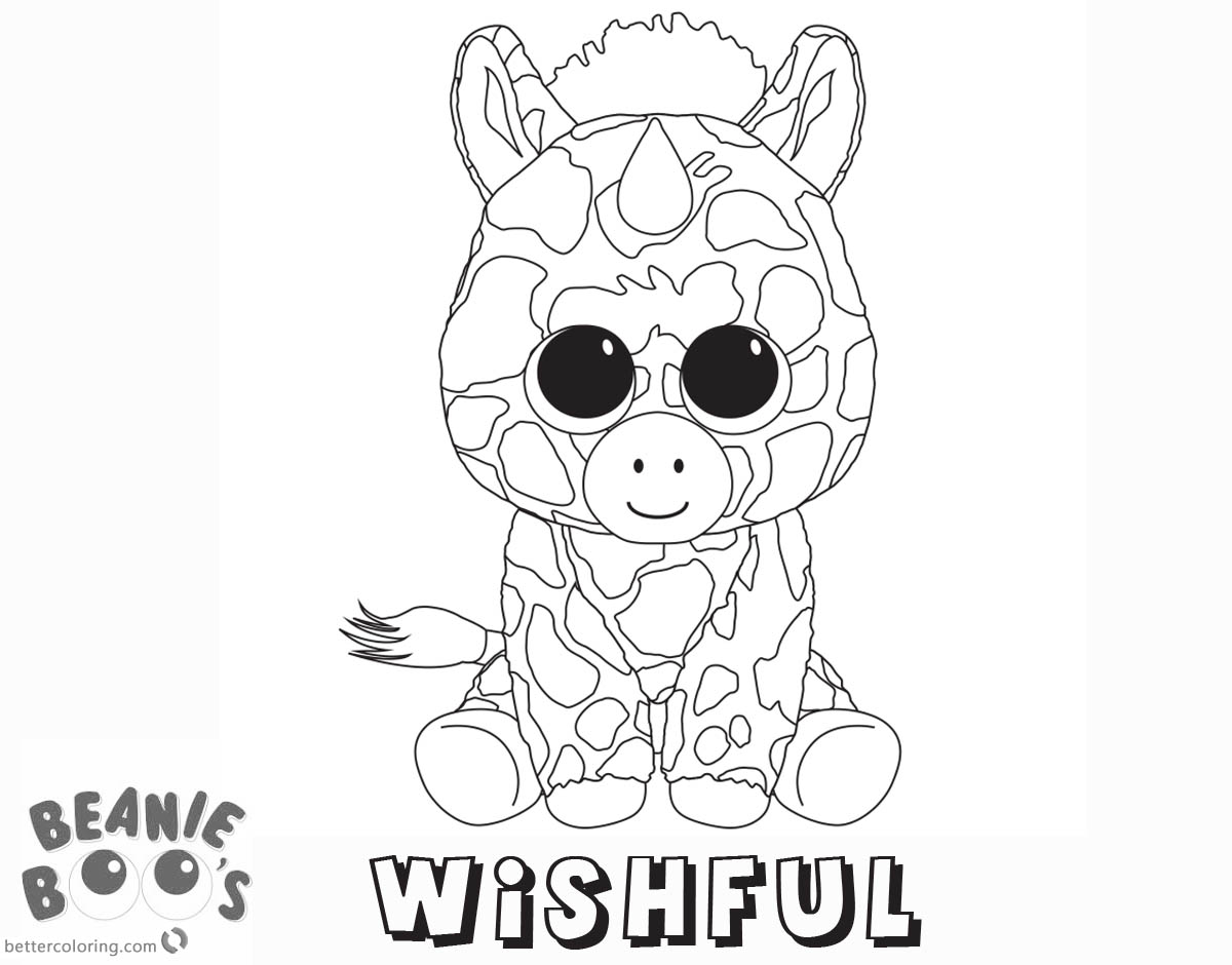Beanie Boo Coloring pages unicorn Wishful - Free Printable Coloring Pages