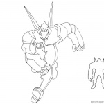 Ben 10 Coloring Pages Alien Force Diamondhead