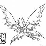 Ben 10 Coloring Pages Alien Force Flying