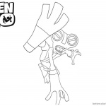 Ben 10 Coloring Pages Alien Force Grey Matter is Fighting