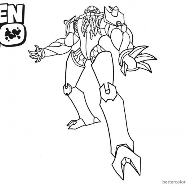 Wildvine Ben 10 Coloring Sheets