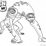 Ben 10 Coloring Pages Alien Force Wildmutt Outline