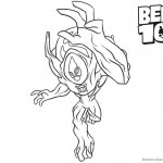 Ben 10 Coloring Pages Alien Character Colouring Sheet