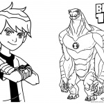 Ben 10 Coloring Pages Ben and Alien Force