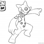 Ben 10 Coloring Pages Ditto Line Art