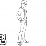 Ben 10 Coloring Pages Handsome Ben