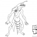 Ben 10 Coloring Pages Ripjaws Alien Force