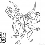 Ben 10 Coloring Pages Stink Arms Alien