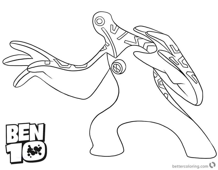 Ben 10 Coloring Pages Upgrade Lineart printable for free