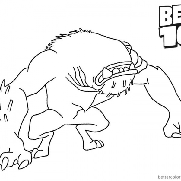 Ben 10 Coloring Pages Alien Force Rath - Free Printable Coloring Pages