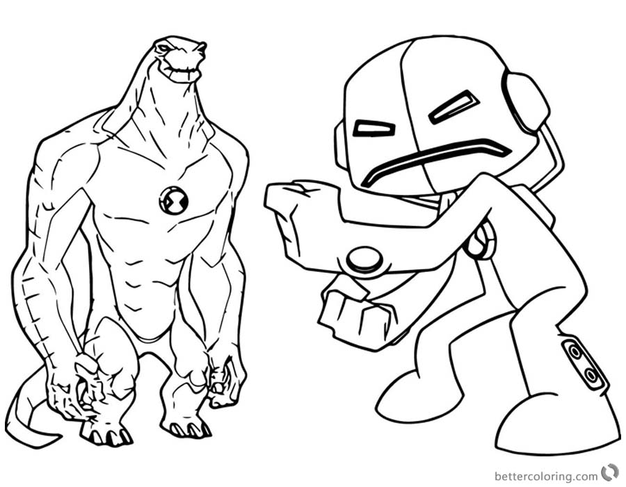 Ben 10 coloring pages Alien Force Characters printable for free