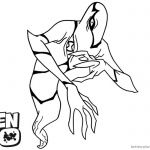 Ben 10 coloring pages Ghostfreak Clipart