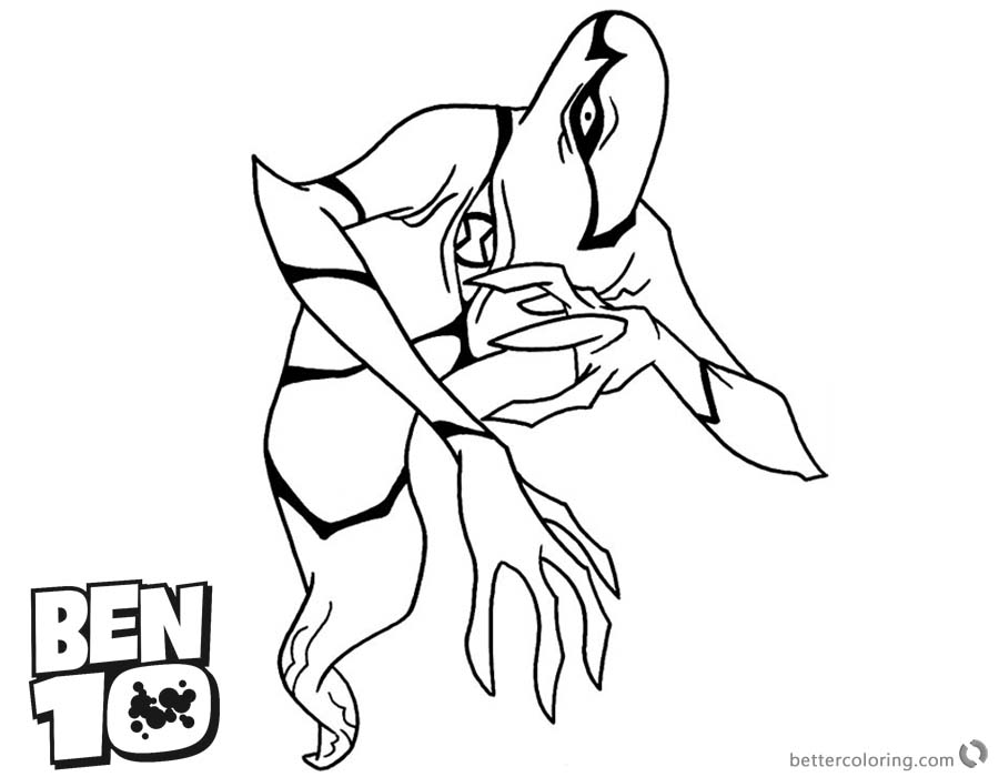 Ben 10 coloring pages Ghostfreak Clipart printable for free