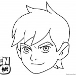 Ben 10 coloring pages Head Drawing