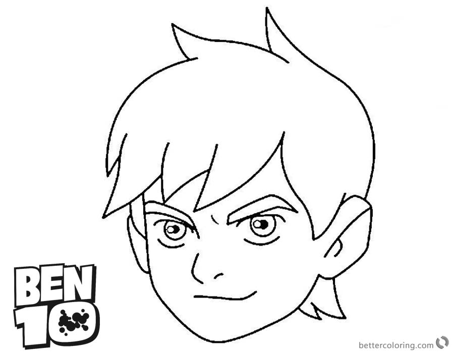 Ben 10 coloring pages Head Drawing printable for free