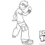 Ben 10 coloring pages Lineart Black and White