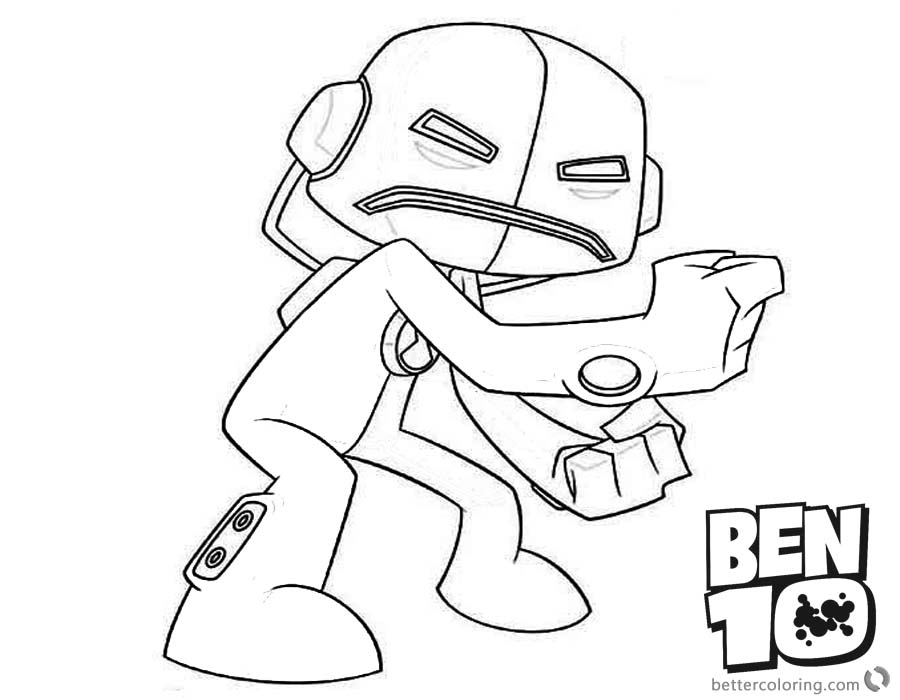 Ben 10 Coloring Pages Echo Echo Alien Force printable for free