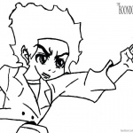 Boondocks coloring pages Huey Freeman Lineart