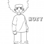 Boondocks coloring pages Huey Lineart black and white