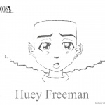 Boondocks coloring pages Huey Simple Drawing