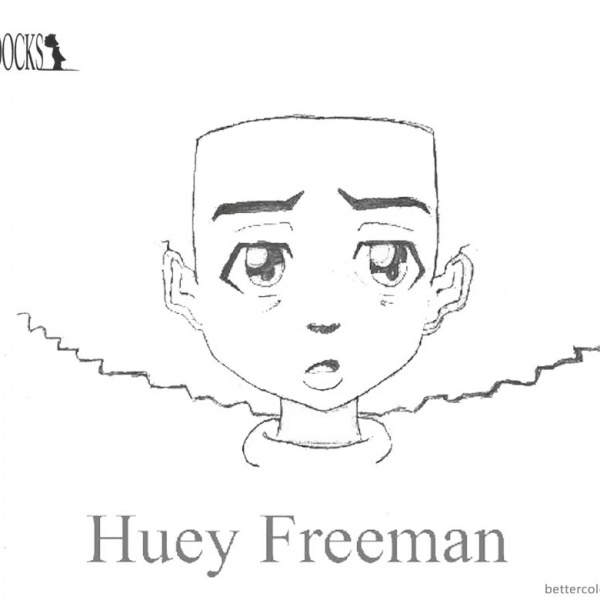 Boondocks coloring pages Freeman brothers lineart - Free Printable