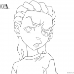 Boondocks coloring pages Riley Black and White