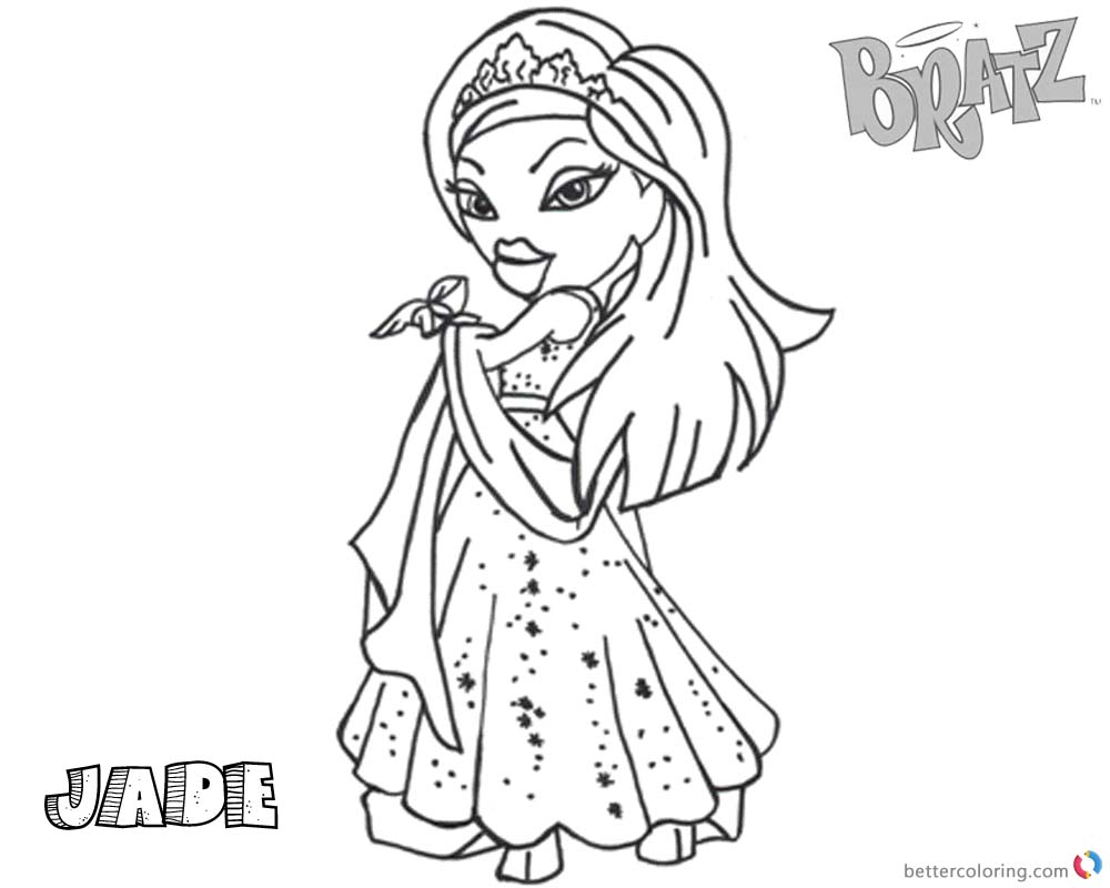 Bratz Coloring Pages Babyz Doll Jade - Free Printable ...