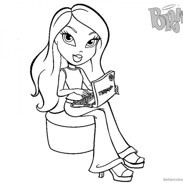 Bratz Coloring Pages Boyz Doll Lineart - Free Printable Coloring Pages