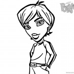 Bratz Coloring Pages Boyz Doll Lineart