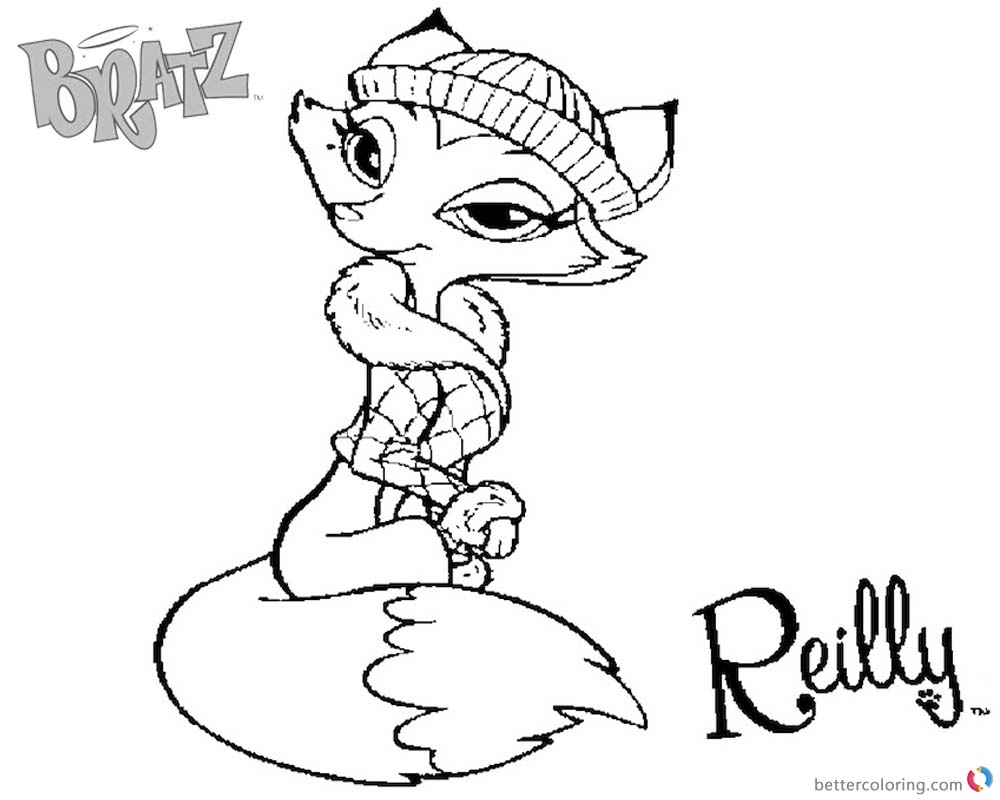 Bratz Coloring Pages Petz Doll Fox Reilly printable for free