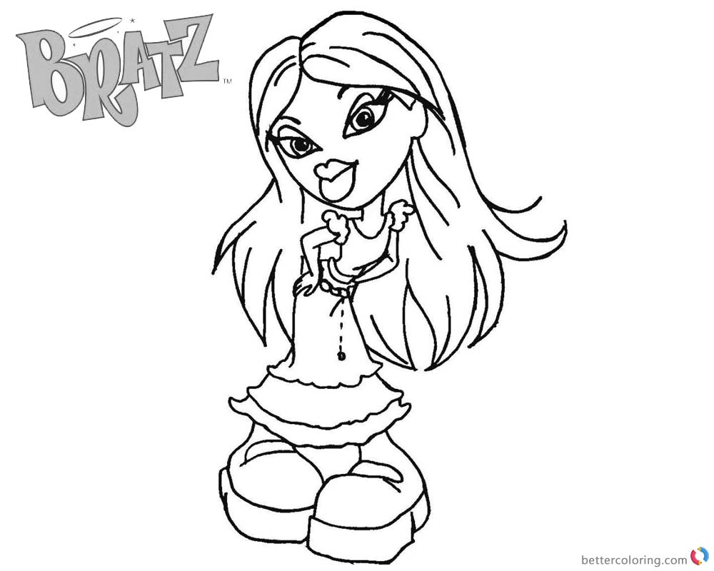 Bratz Coloring Pages Sasha Babyz Doll - Free Printable ...