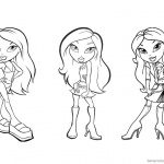 Bratz Coloring Pages Three Babyz Doll Girls