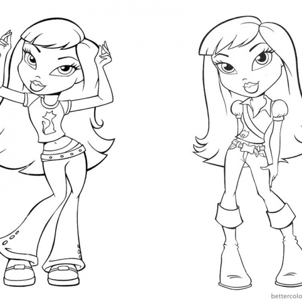 Bratz Coloring Pages Babyz Doll Clipart - Free Printable Coloring Pages