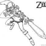 Brave Link from Zelda Coloring Pages