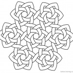 Celtic Knot Circle Coloring Pages Hexarose by Peter Mulkers
