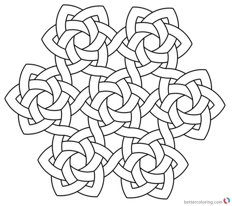 Download Celtic Knot Circle Coloring Pages Hexarose by Peter ...