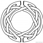 Celtic Knot Coloring Pages Circle Pattern Clipart