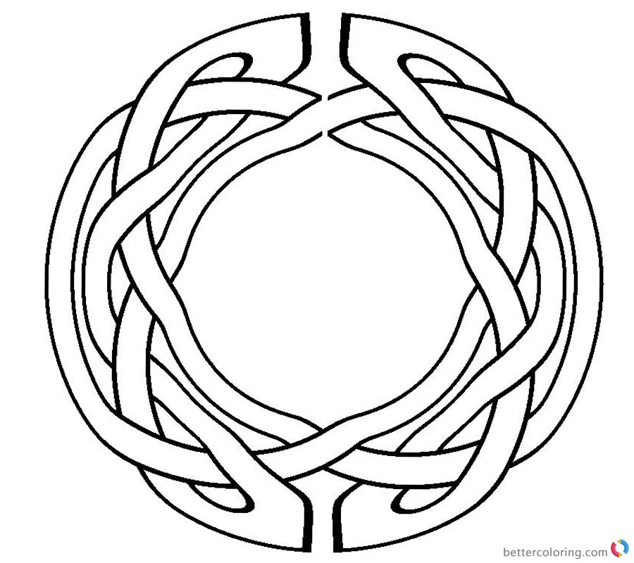 Download Celtic Knot Coloring Pages Circle Pattern Clipart - Free ...