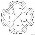 Celtic Knot Coloring Pages Four Leaf Clover