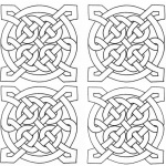 Celtic Knot Coloring Pages Four Square Pattern