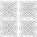 Celtic Knot Coloring Pages Four Square Pattern