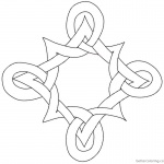 Celtic Knot Coloring Pages Pattern Black and White