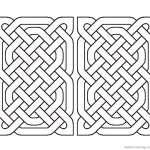 Celtic Knot Coloring Pages Rectangle